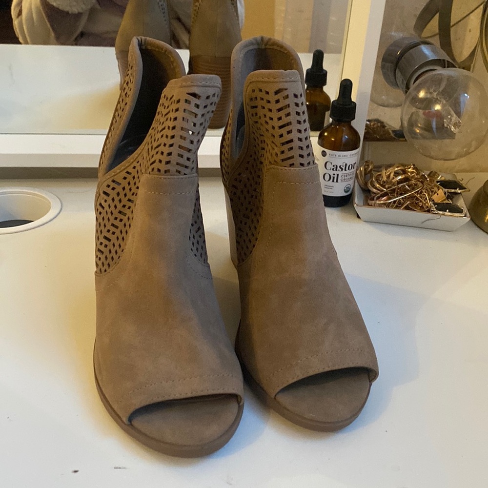 Taupe booties